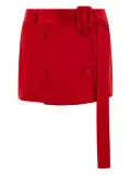 Ferragamo belted button-front mini skirt - Red
