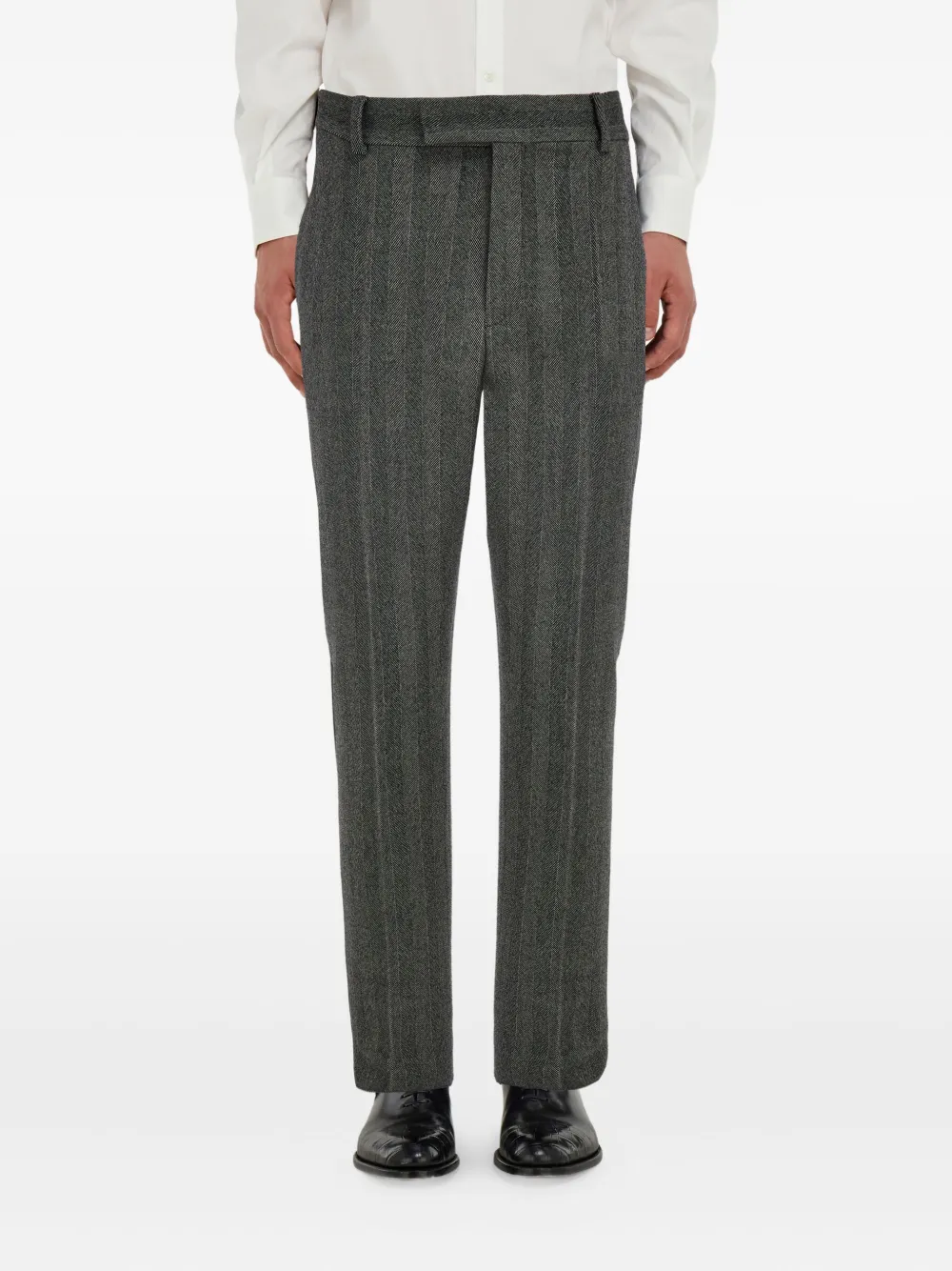 Ferragamo herringbone trousers Grijs