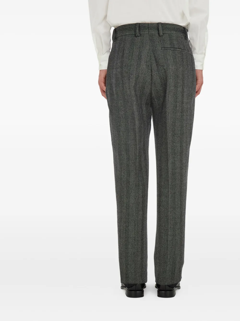 Ferragamo herringbone trousers Grijs