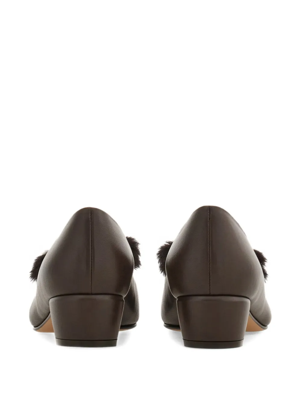 Ferragamo 30mm Vara bow block-heel pumps Brown