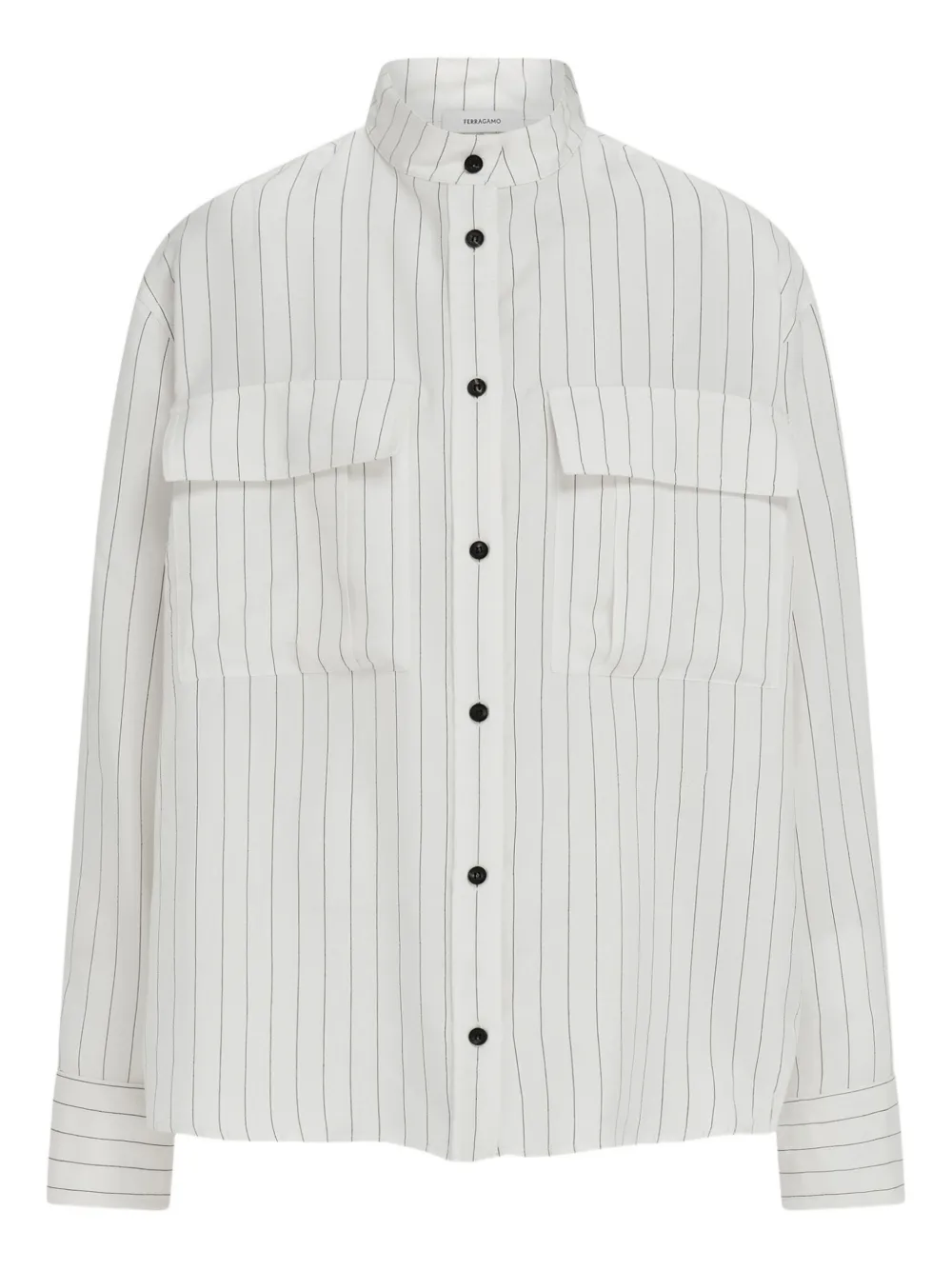 Ferragamo pinstripe two-pocket shirt Wit