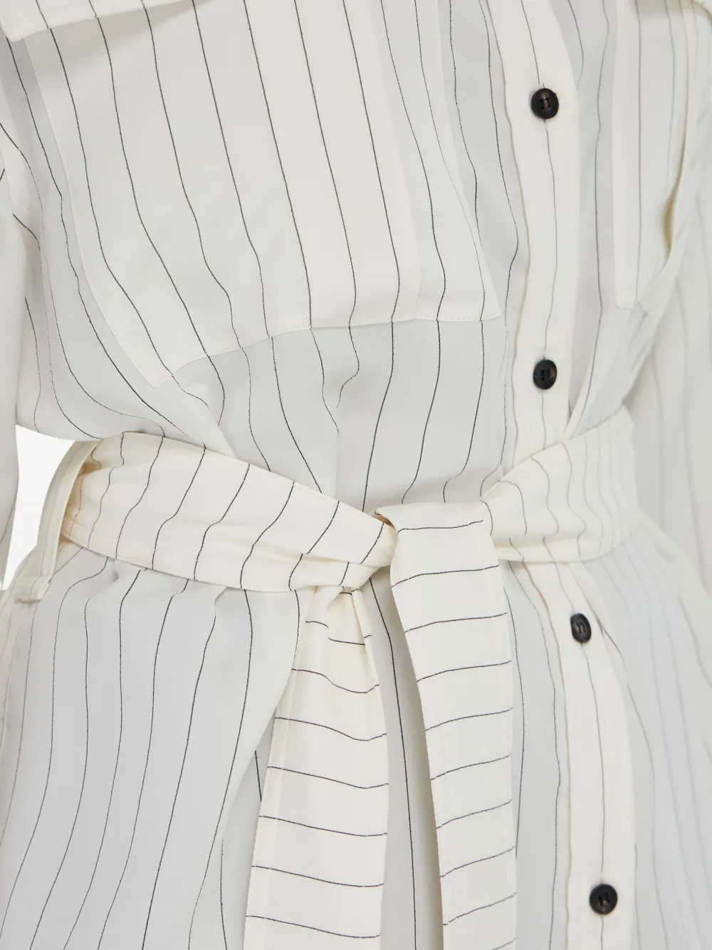 Ferragamo pinstripe two-pocket shirt Wit