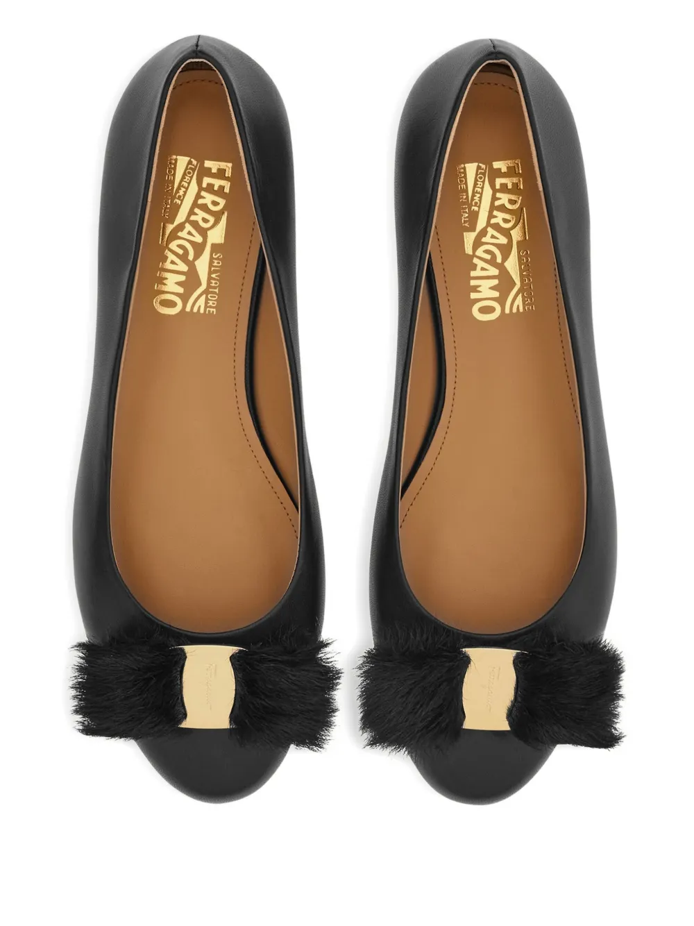 Ferragamo Vara bow ballet flats Black