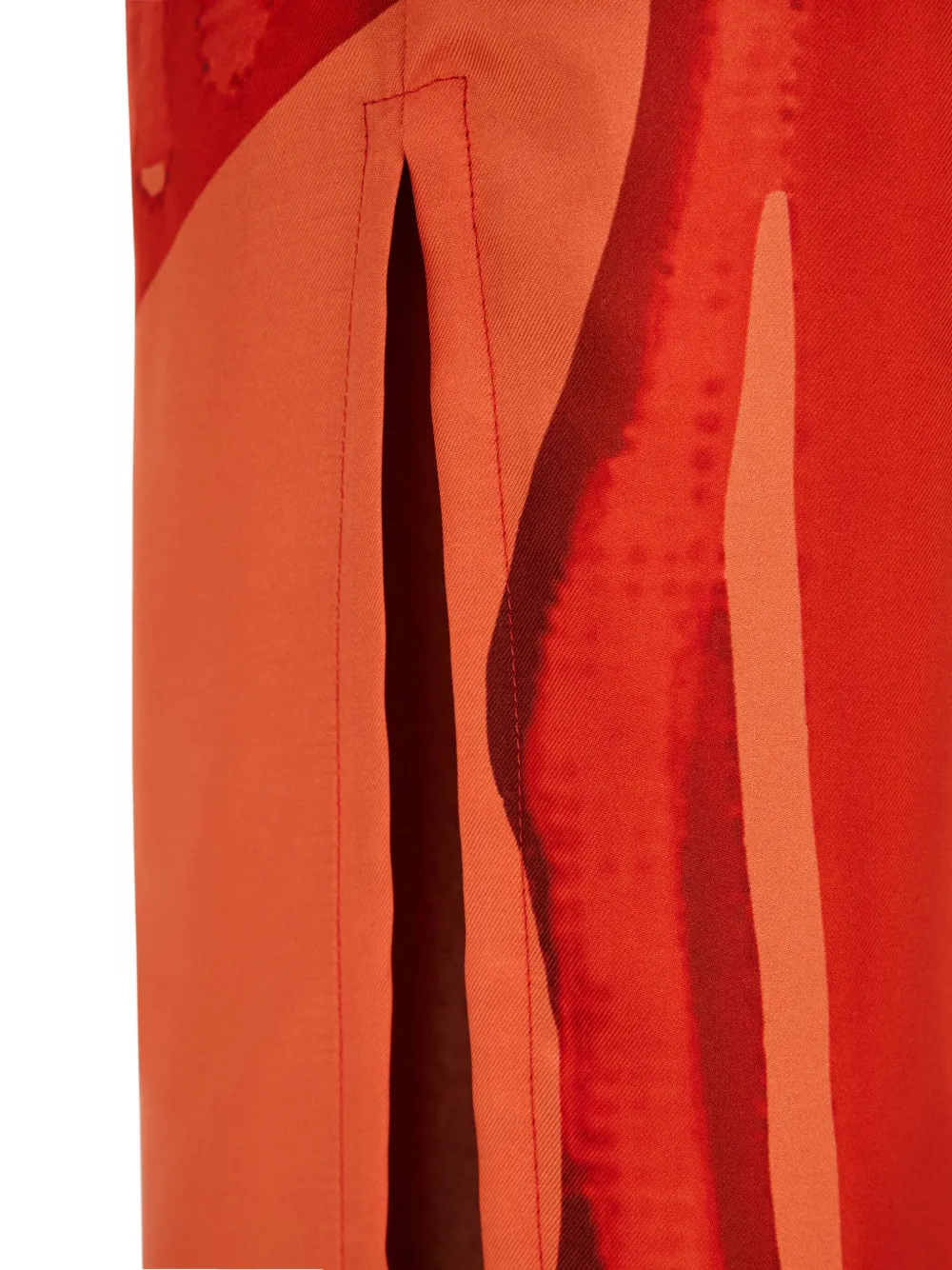 Ferragamo carp-motif silk maxi dress Rood