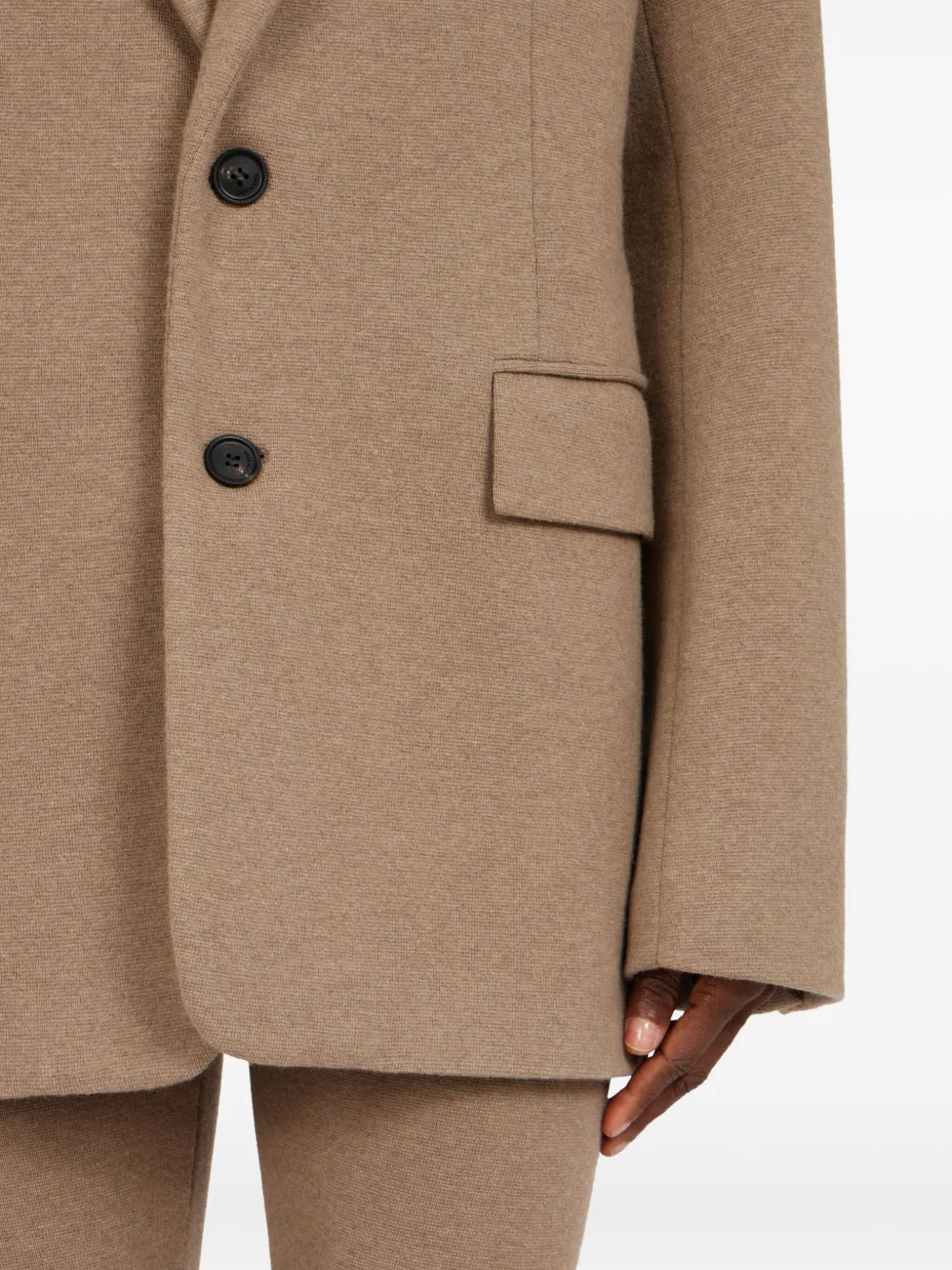 Ferragamo Blazer met enkele rij knopen Beige