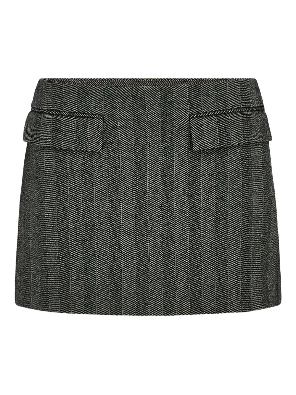 Ferragamo Mini-rok met visgraat patroon Zwart