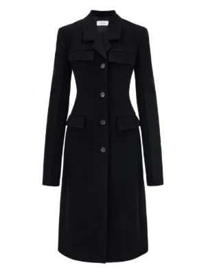 コート Salvatore Ferragamo Olive Green Wool Blend Coat Green Wool coat FERRAGAMO - Vitkac Italy