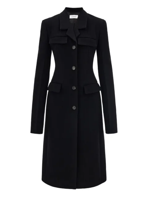 Ferragamo flap-pocket single-breasted coat