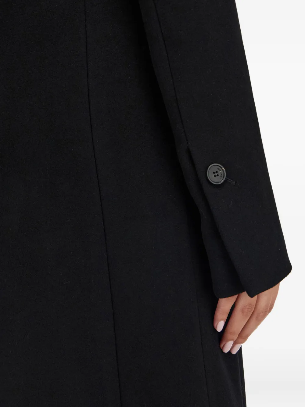 Ferragamo Jas met enkele rij knopen en klepzak Zwart