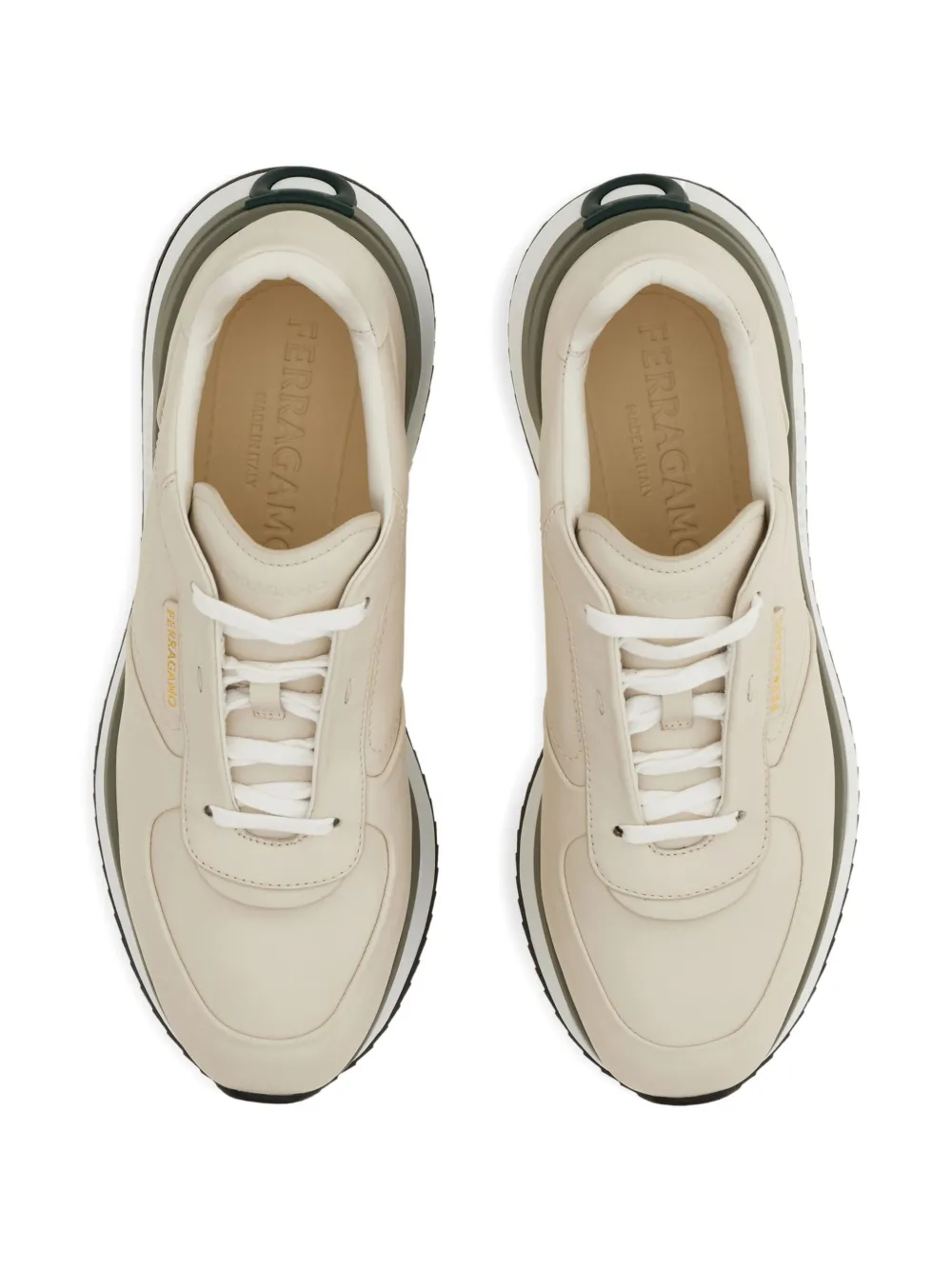 Ferragamo Gancini-detail low-top sneakers White