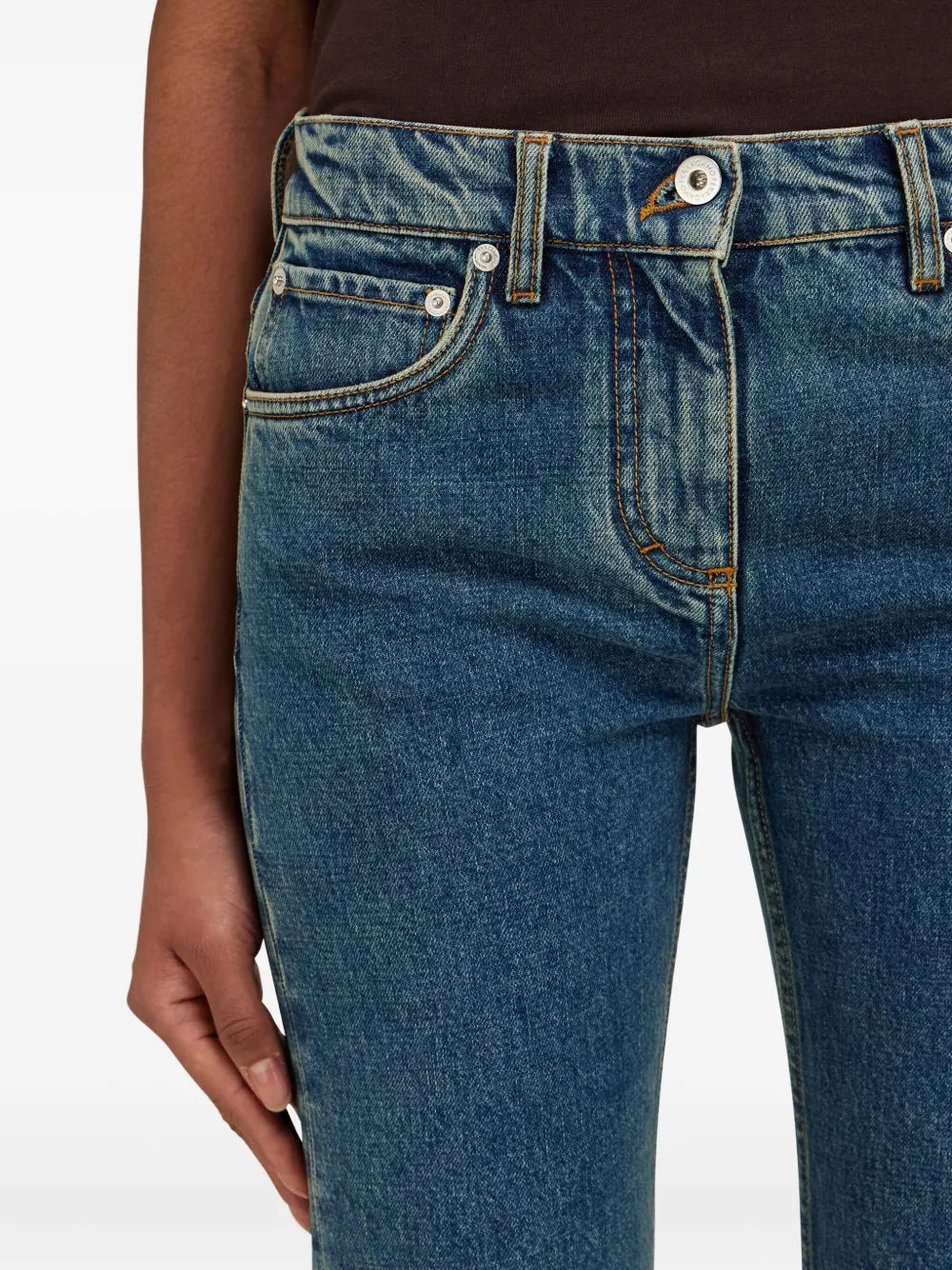 Ferragamo stonewash five-pocket jeans Blauw