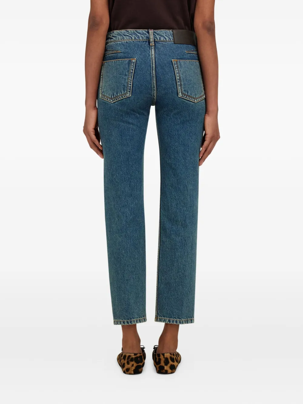 Ferragamo stonewash five-pocket jeans Blauw