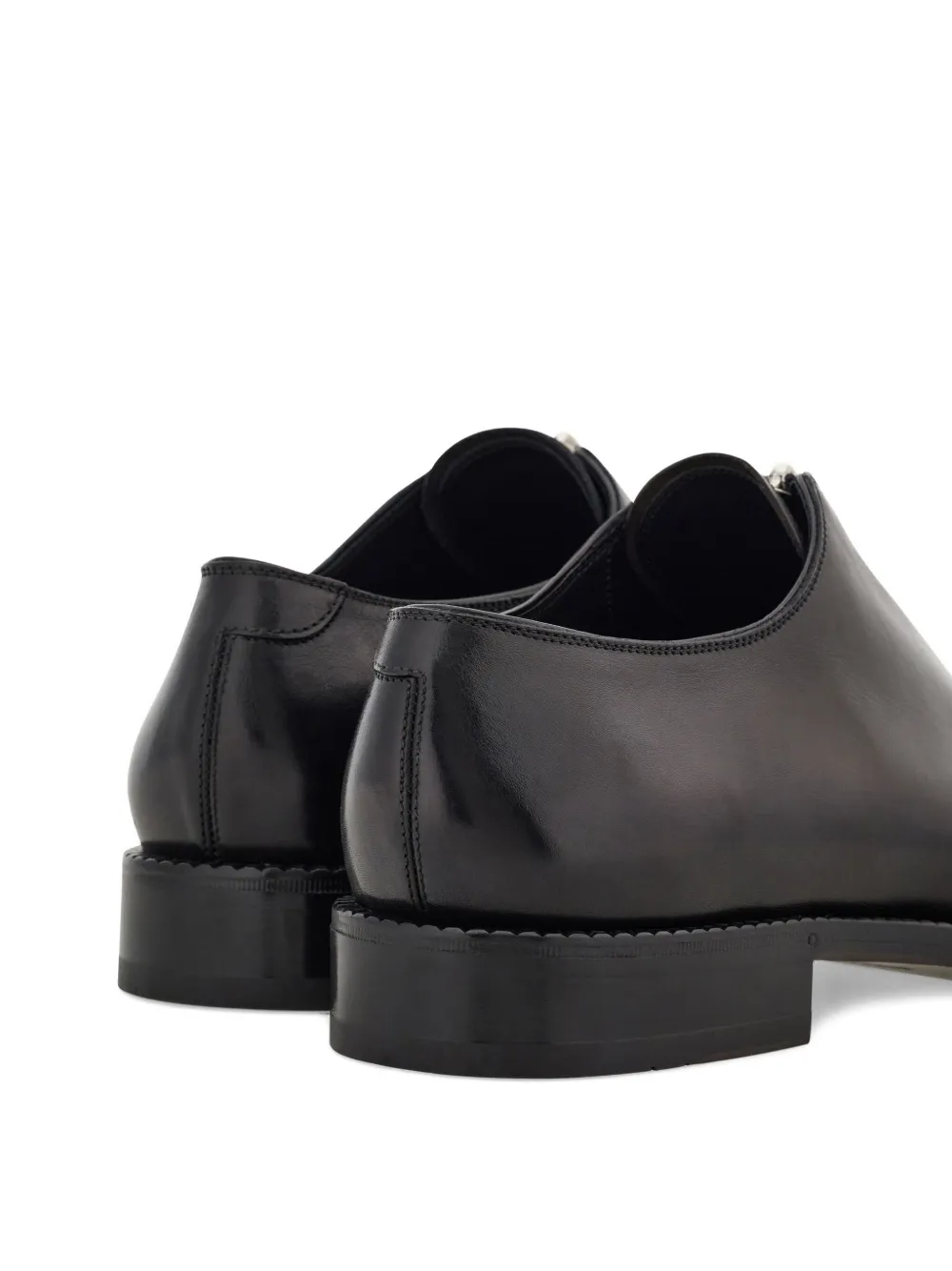Ferragamo central-zip derby shoes Black