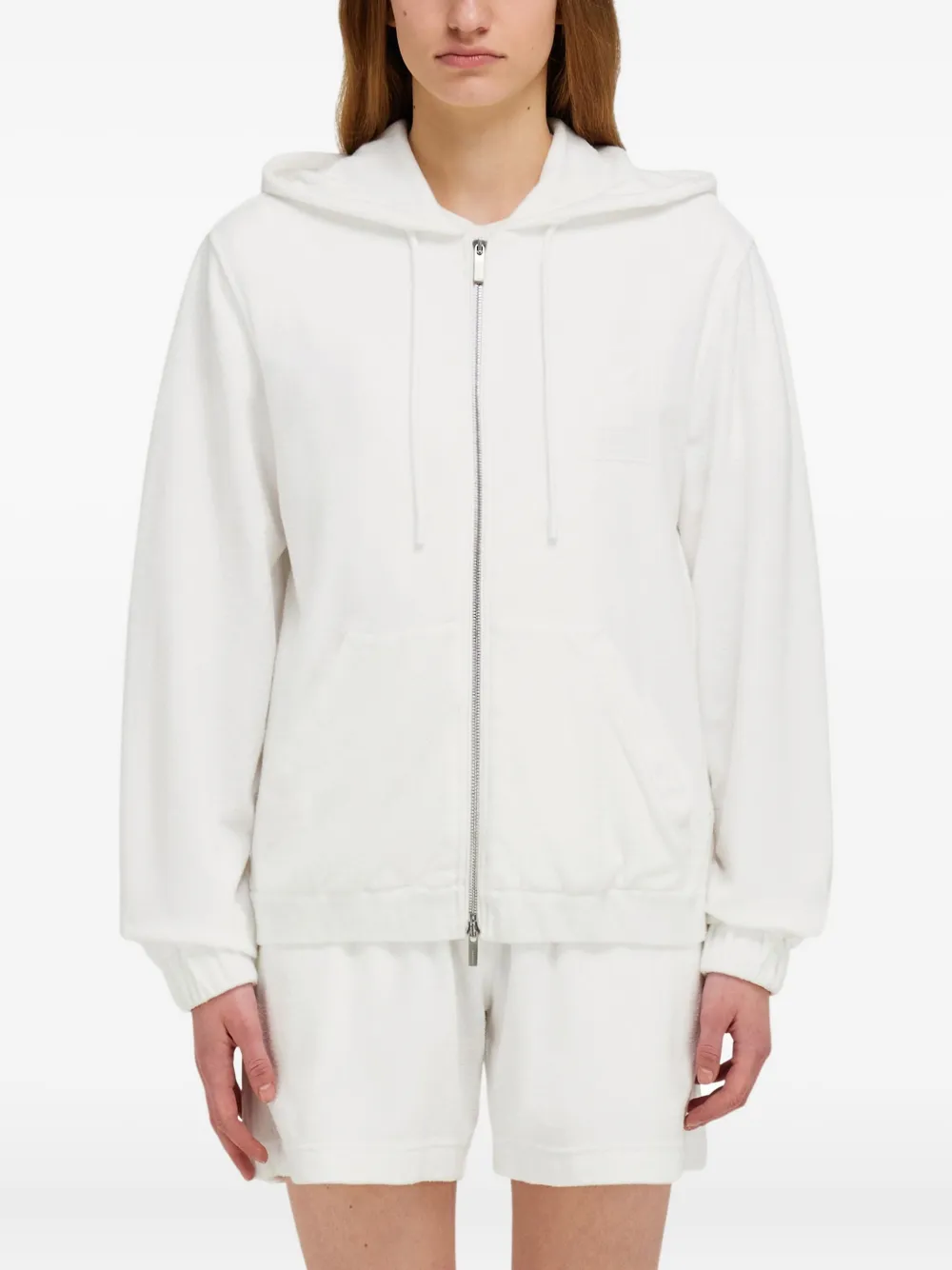 Ferragamo Hoodie met rits Wit