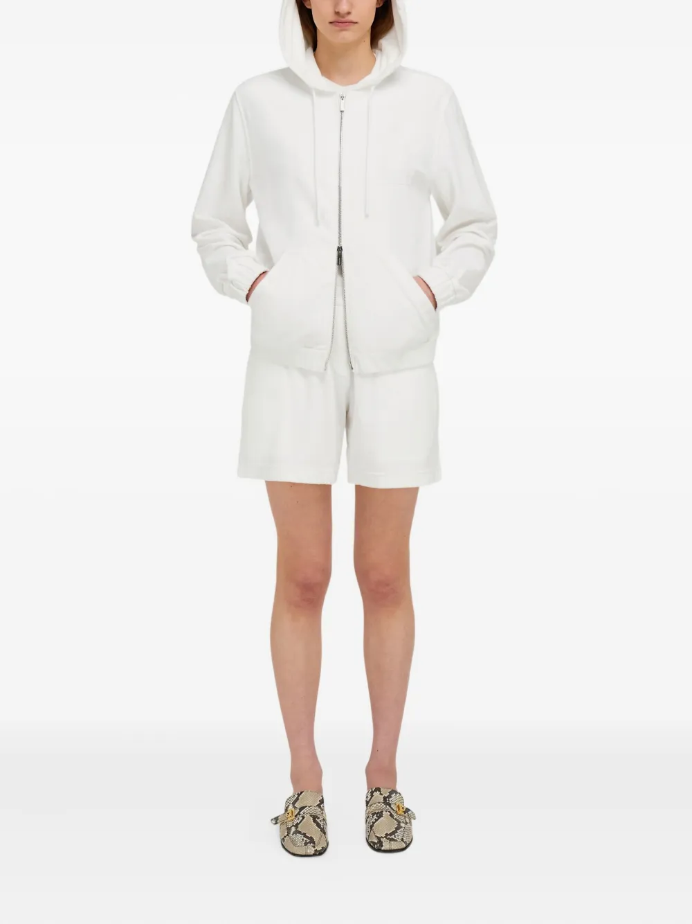 Ferragamo Hoodie met rits - Wit