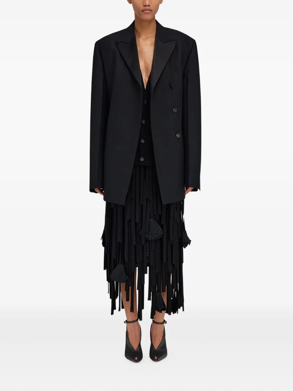 Ferragamo satin-lapel tuxedo jacket | Fitted Jackets | Image 2