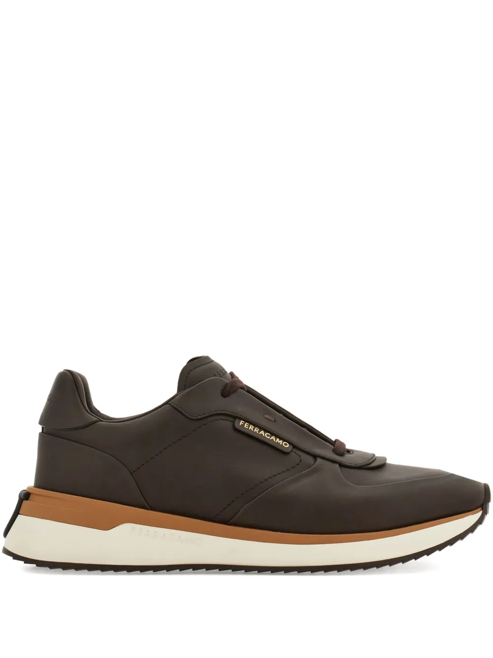 Ferragamo Leren sneakers Bruin