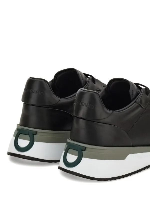 Ferragamo lace-up Leather low-top Sneakers | Black | FARFETCH