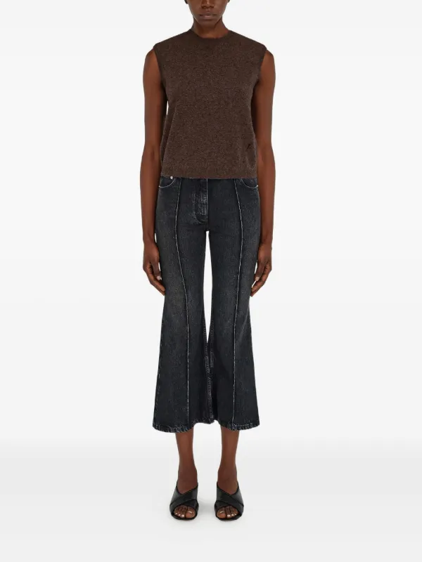 Ferragamo　ノースリーブ Ferragamo ノースリーブ トップ | ブラウン | FARFETCH JP