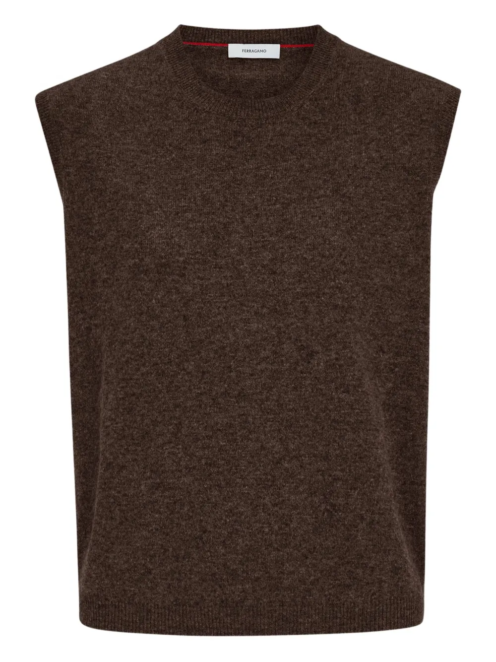 Ferragamo Mouwloze top Bruin