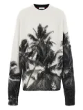 Ferragamo palm-tree print sweatshirt - White