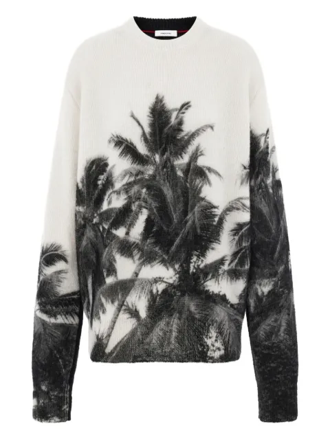 Ferragamo sweat à imprimé palmier