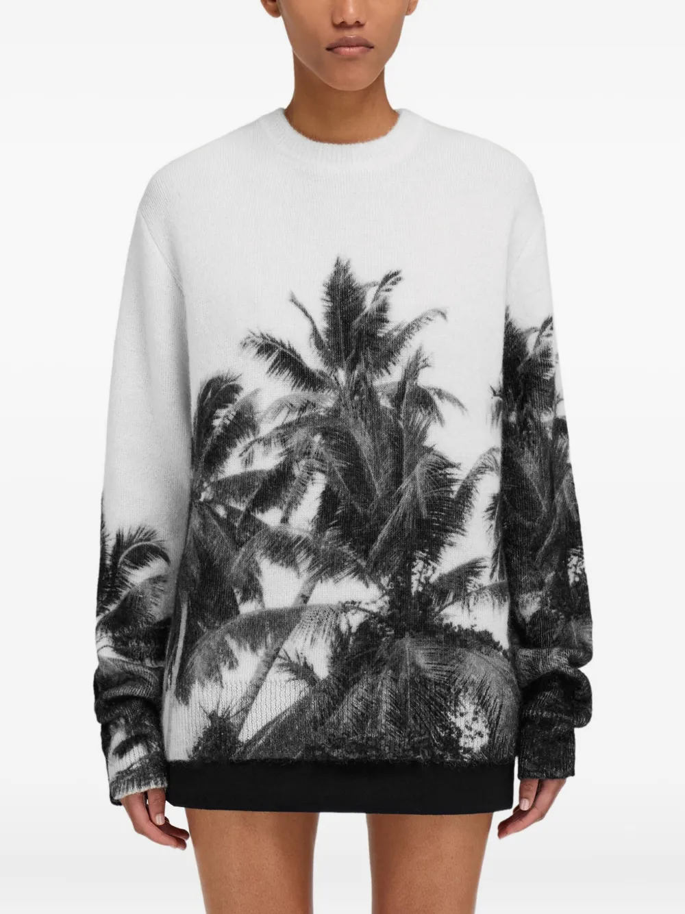 Ferragamo Sweater met palmboomprint Wit