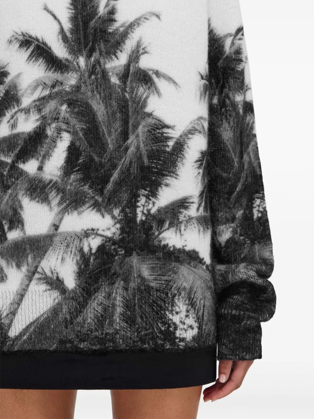Ferragamo Sweater met palmboomprint Wit
