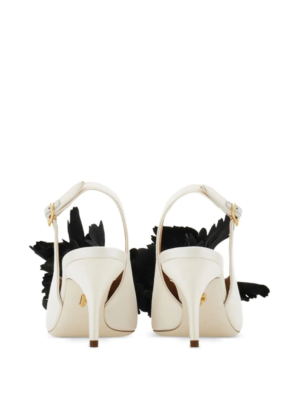 Ferragamo 70mm flower-embellished slingback pumps Neutrals