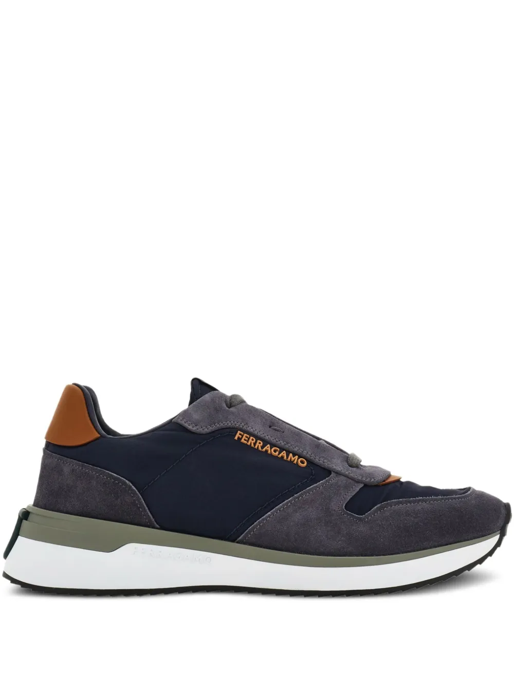 Ferragamo suede leather sneakers Blue