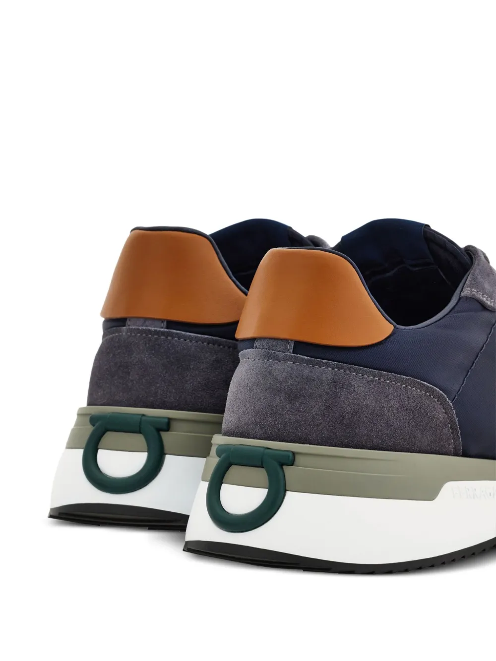 Ferragamo suede leather sneakers Blue