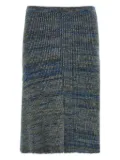 Ferragamo knitted side-tie skirt - Blue