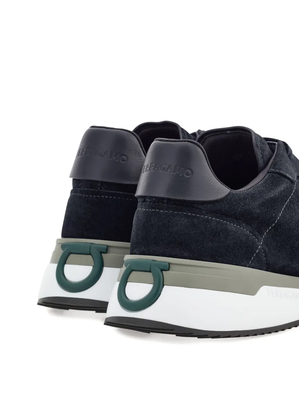 Ferragamo suede low-top sneakers Blue