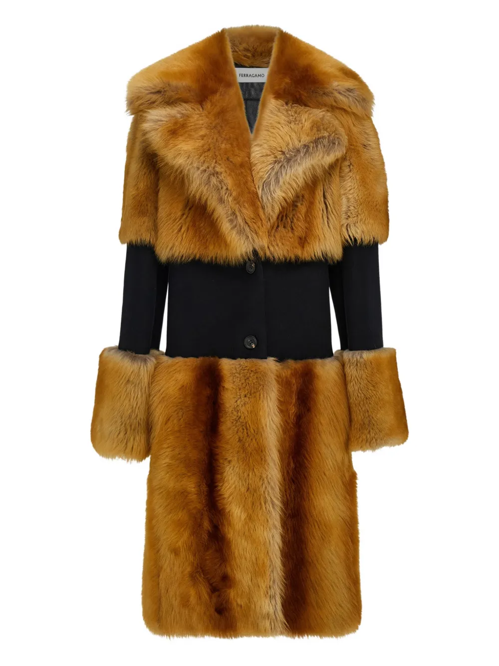 Ferragamo shearling wool coat | Brown | Image 1