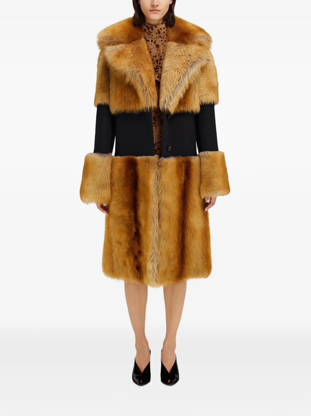 Ferragamo shearling wool coat | Faux Fur & Shearling Coats | Image 2