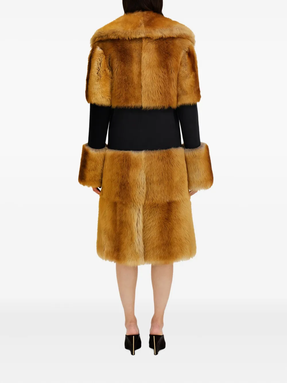 皮毛一体羊毛大衣