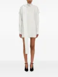 Ferragamo high-neck draped-back mini dress - White