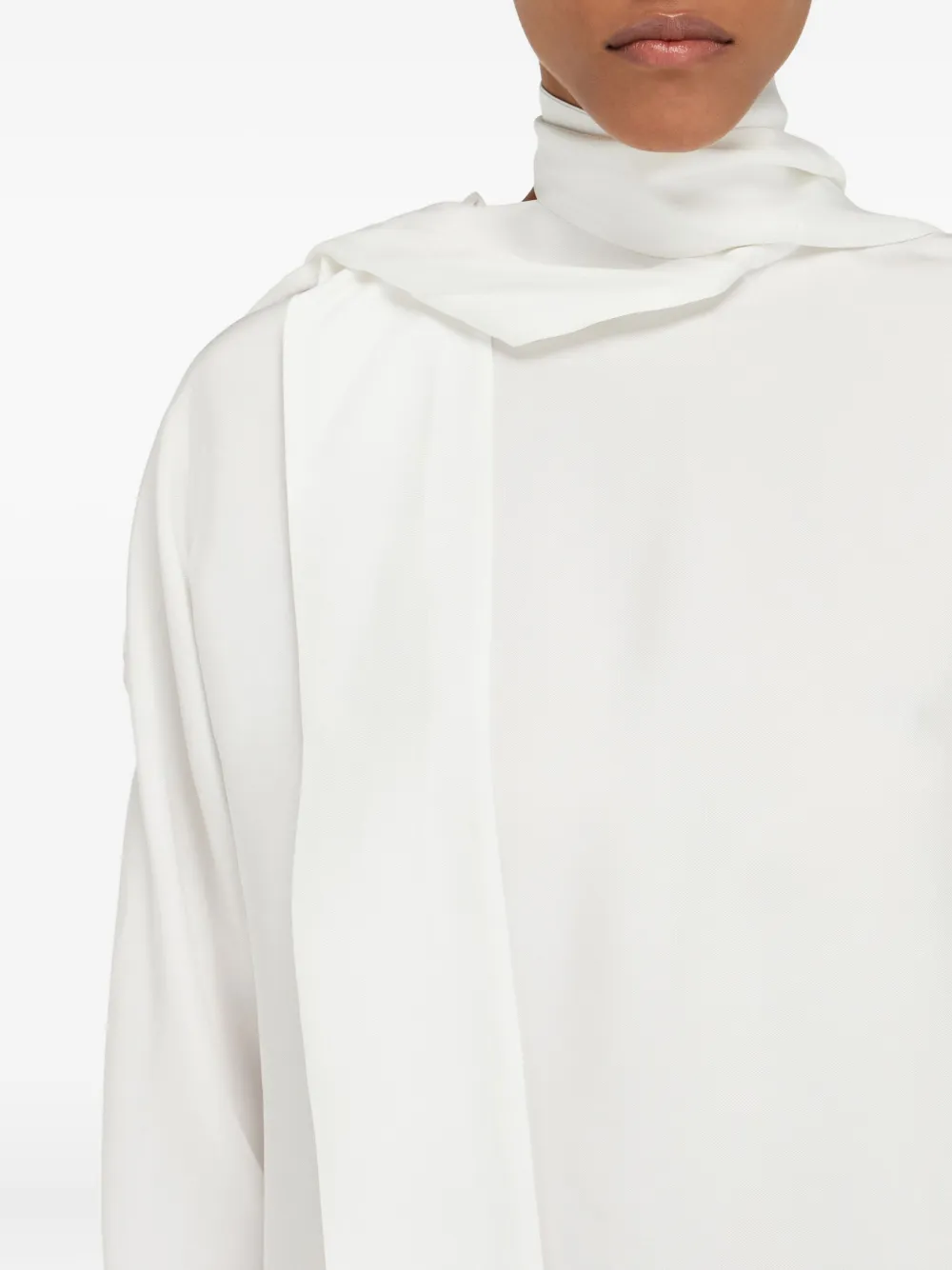Ferragamo Mini-jurk met hoge hals Wit