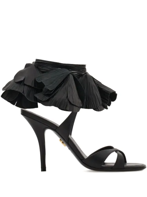 Ferragamo 90mm flower-embellished leather sandals