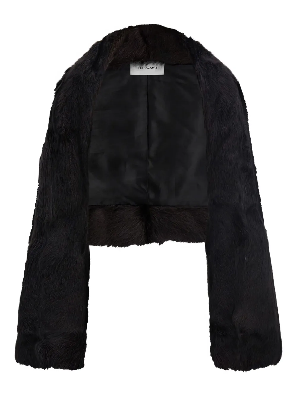 Ferragamo Lammy coat Zwart
