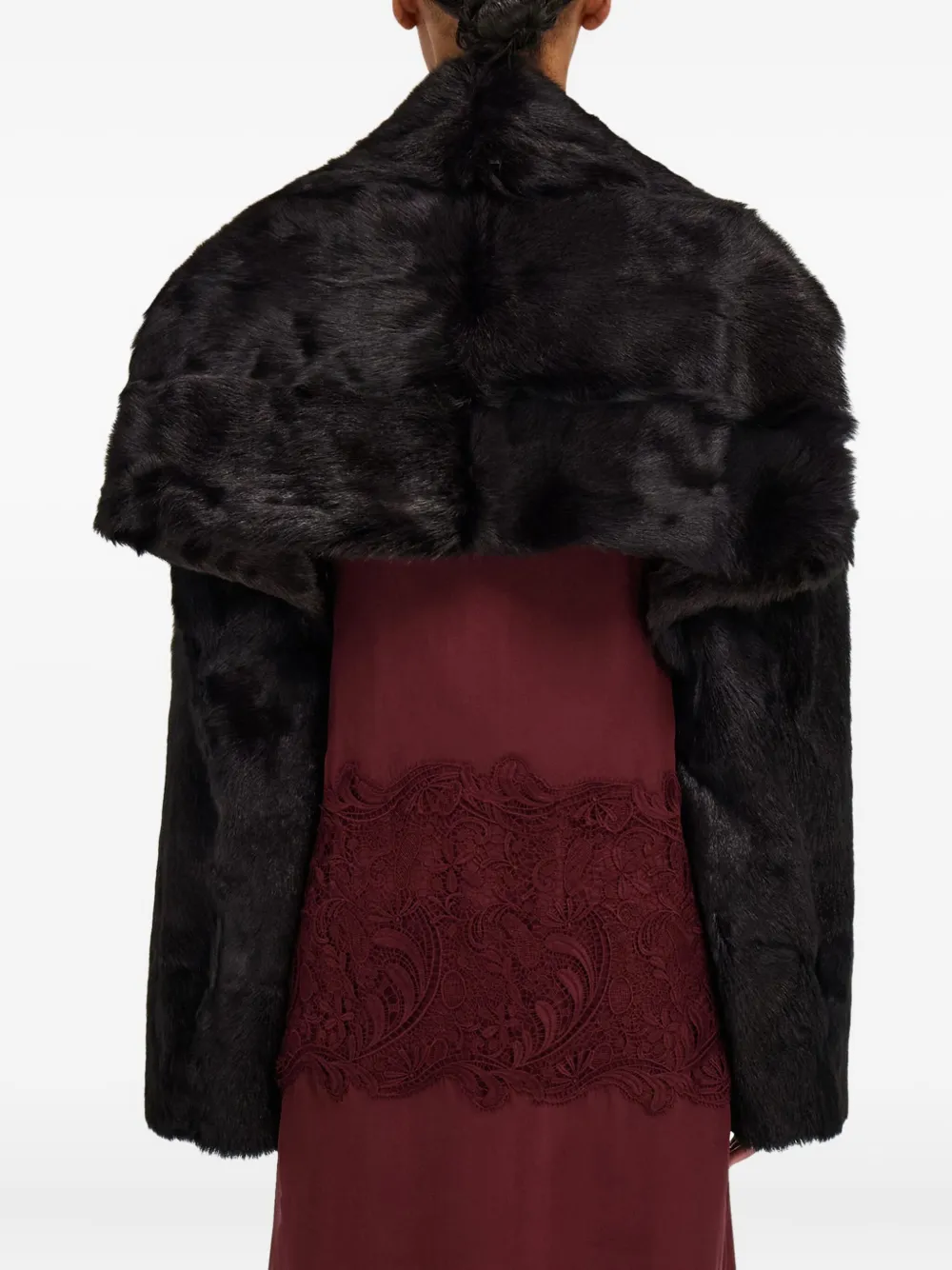 Ferragamo Lammy coat Zwart