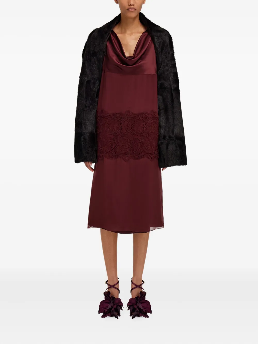 Ferragamo Lammy coat Zwart