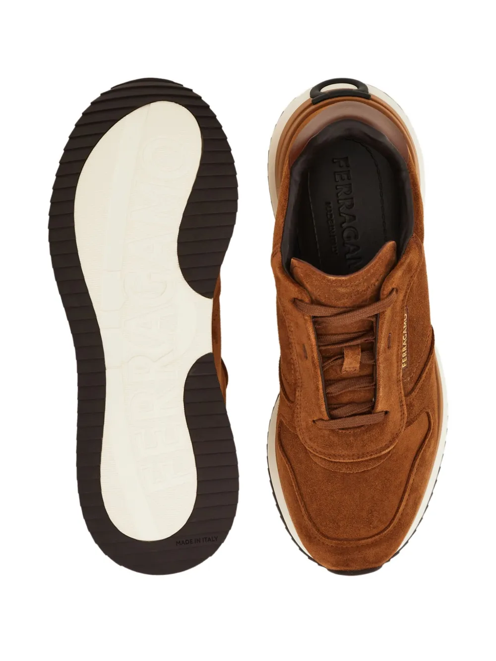 Ferragamo suede sneakers Brown
