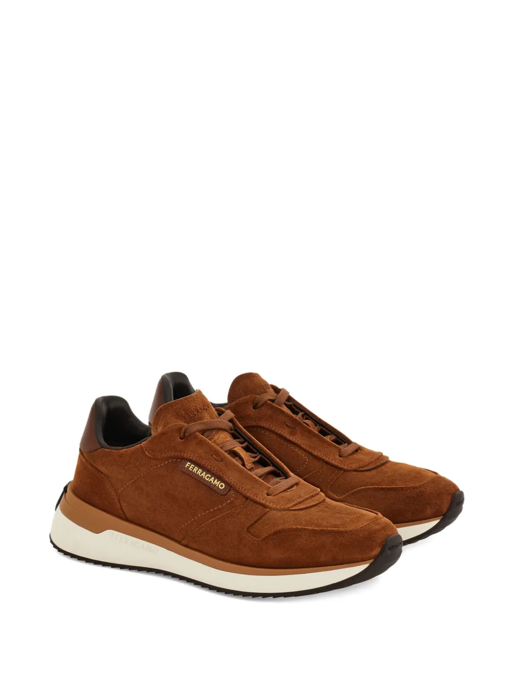Ferragamo suede sneakers Brown