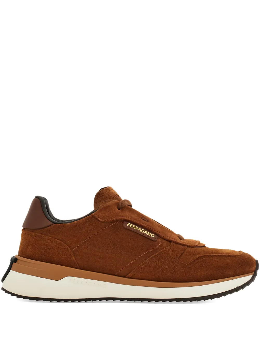 Ferragamo suede sneakers Brown