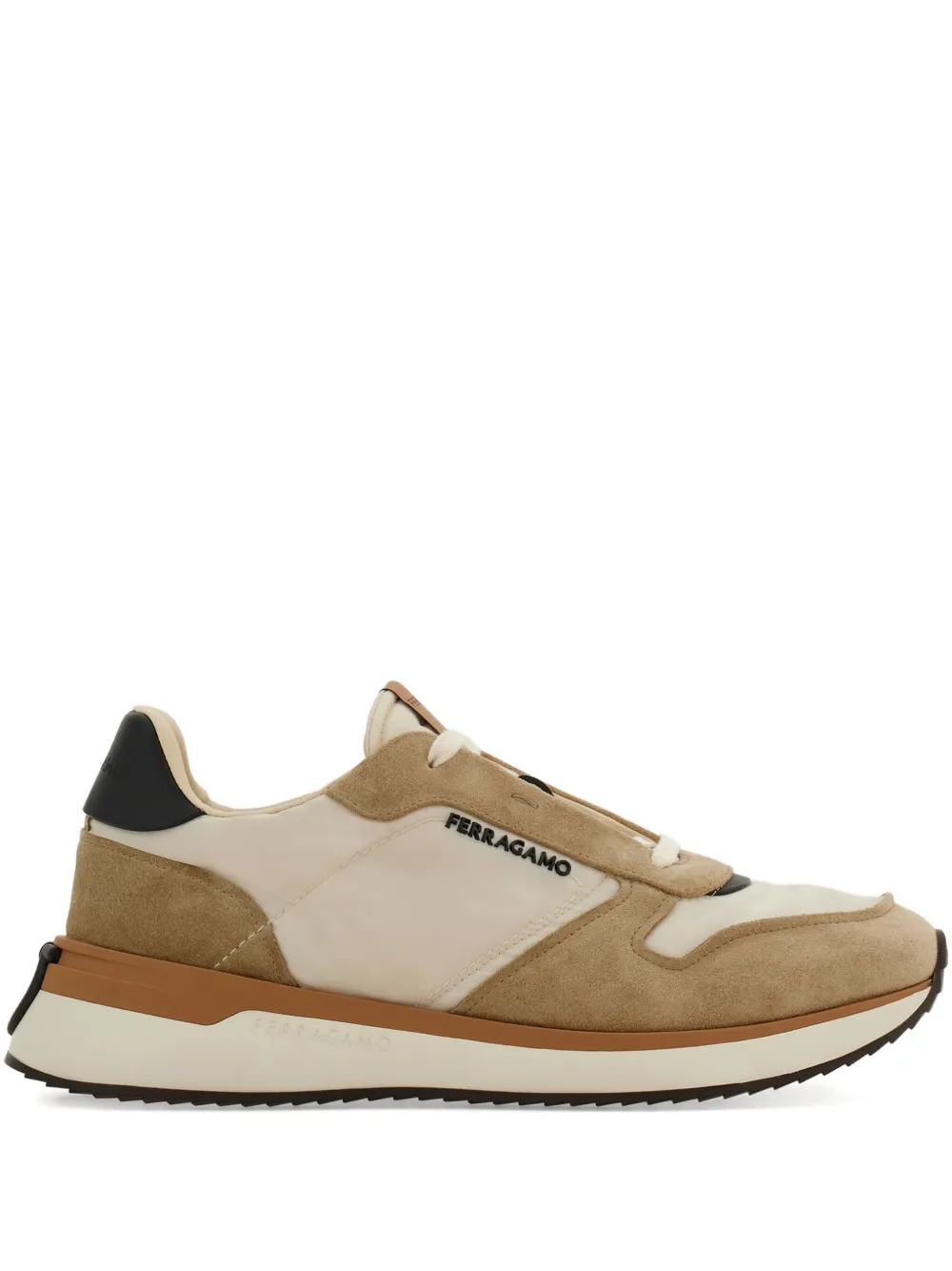 Ferragamo Suède-leren sneakers Beige