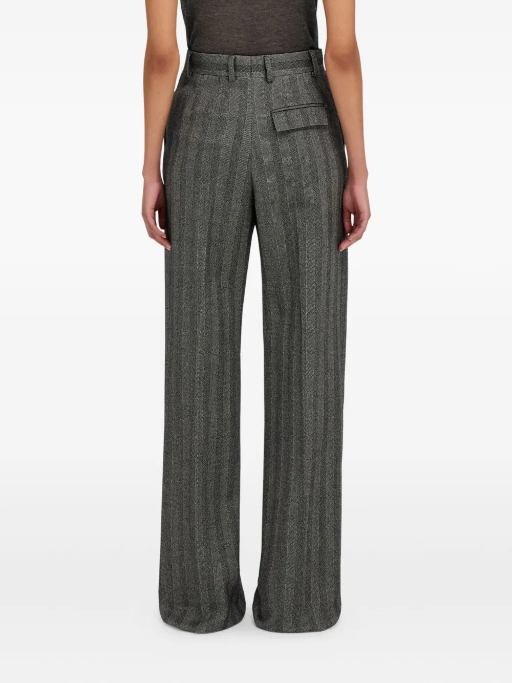 Ferragamo Broek met chevron-patroon Zwart