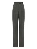 Ferragamo chevron-pattern trousers - Black