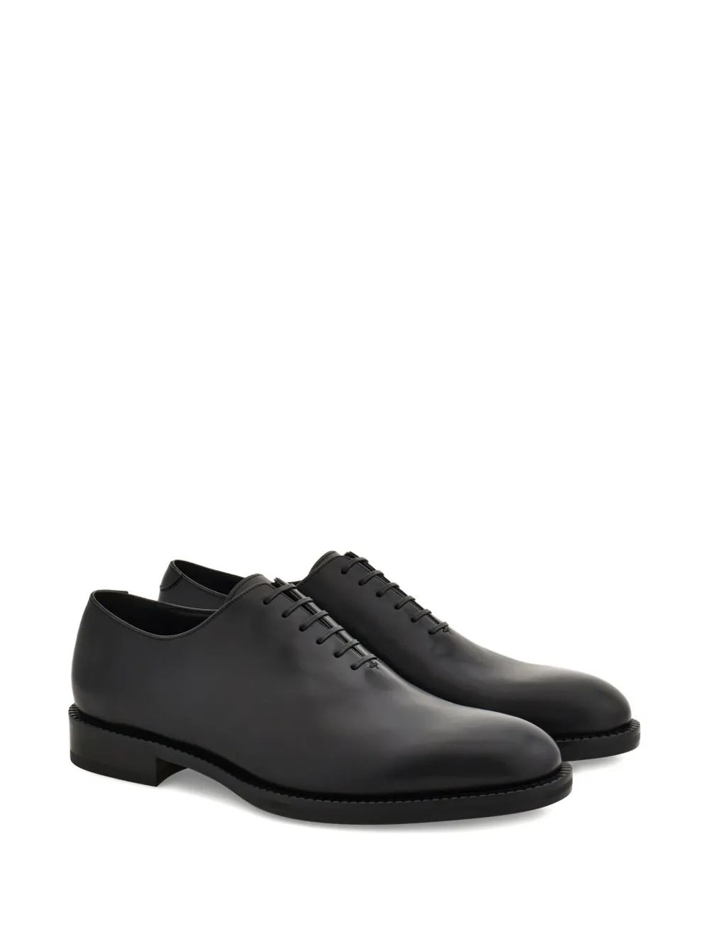 Ferragamo leather oxford shoes Black