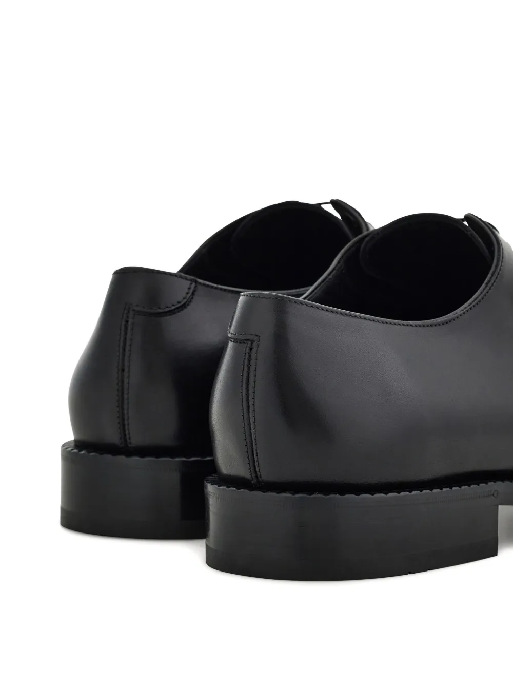 Ferragamo leather oxford shoes Black